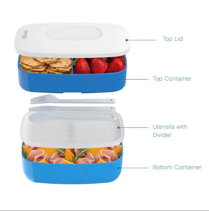 2 x Bentgo All-In-One Lunch Box Container Storage Blue