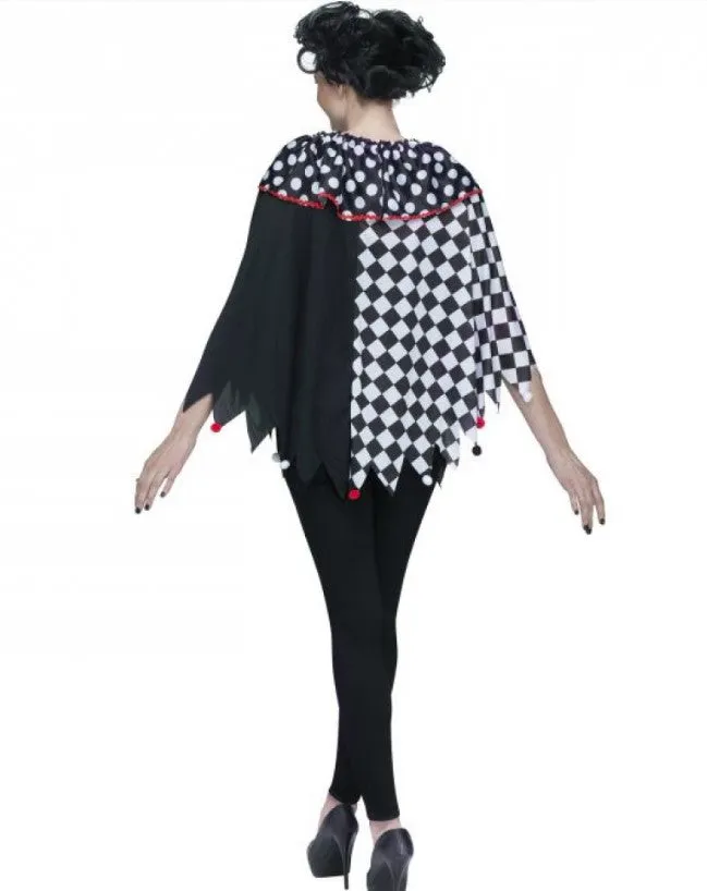 Adults Horror Clown Halloween Poncho Costume