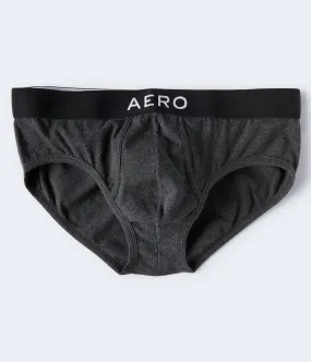 Aeropostale Mens' Solid Logo Classic Knit Briefs - Dark Grey - Size S - Cotton - Teen Fashion & Clothing Charcoal Heather Grey