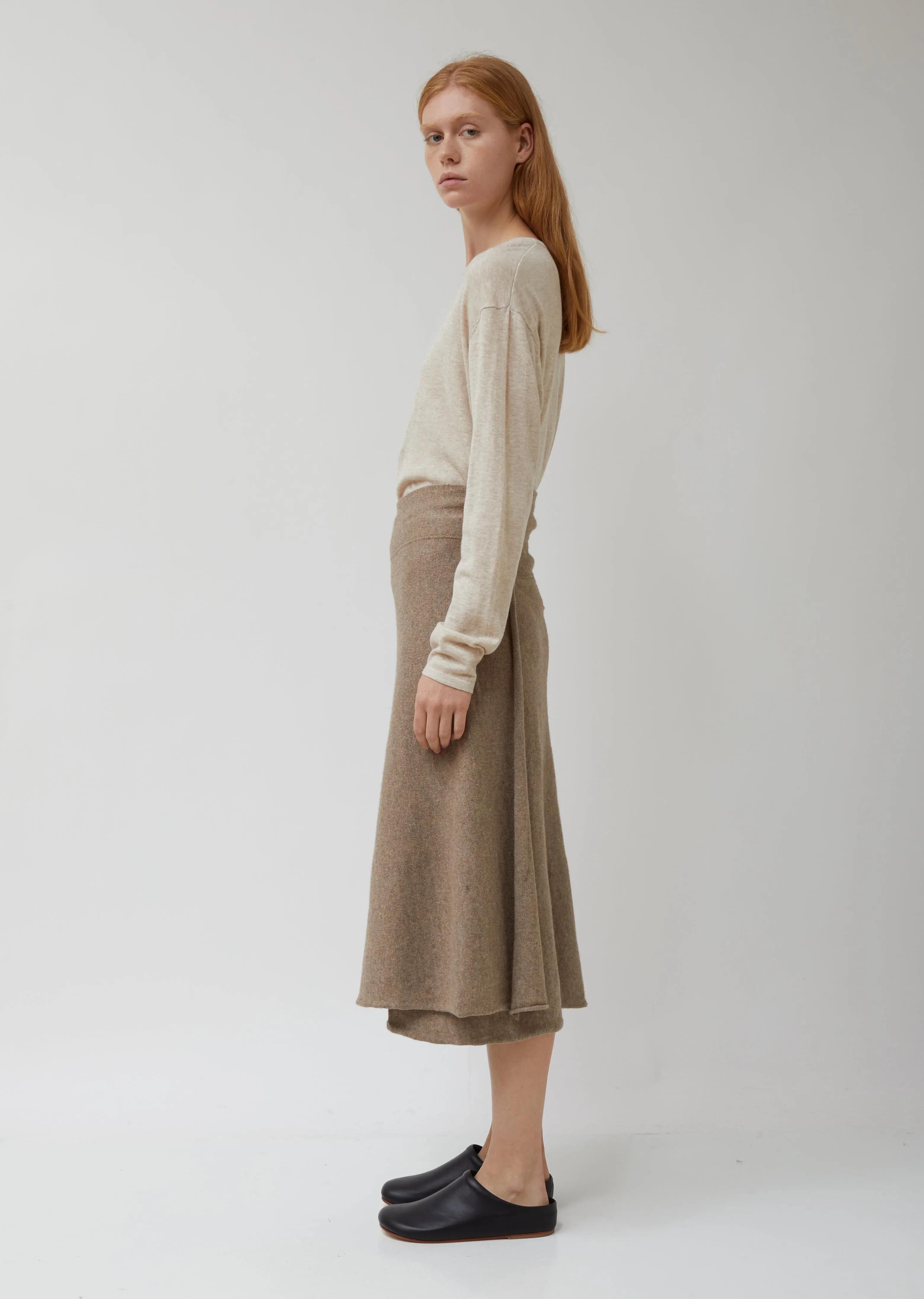 Alpaca Cotton Blend Tie Skirt