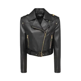 Balmain Belted Cropped Jacket