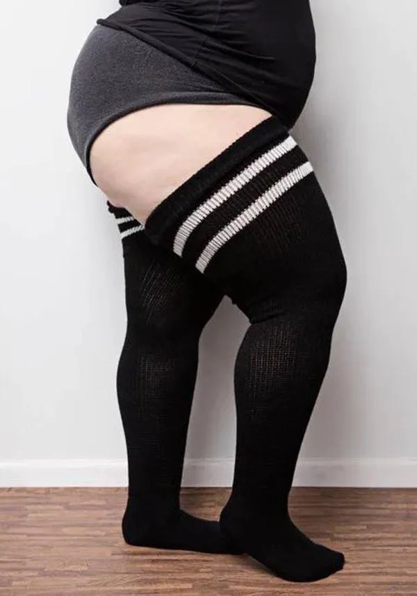 Black & White Stripes | THIGH HIGH SOCKS