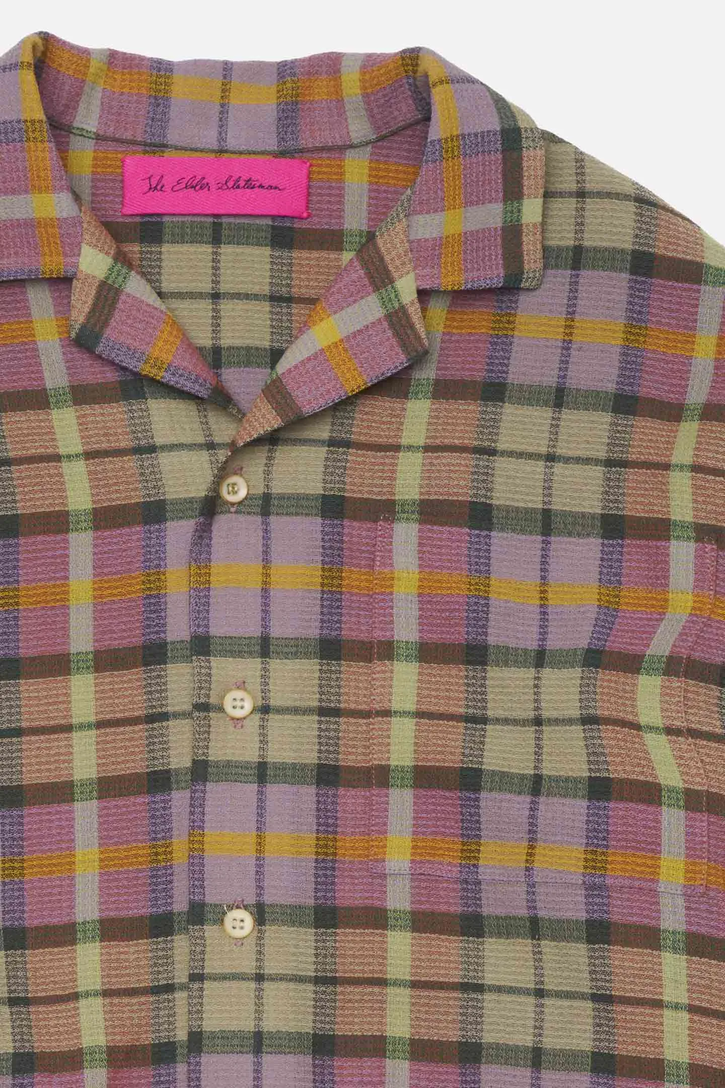 Burnout Plaid Camp Shirt LS