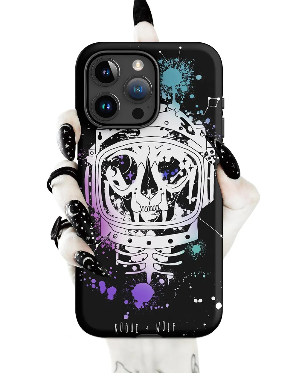 Cat-Astro-Phe Tough Phone Case for iPhone - Grunge Aesthetic Witchy Goth Cell Phone Cover Anti-Scratch Cool Gothic Gift