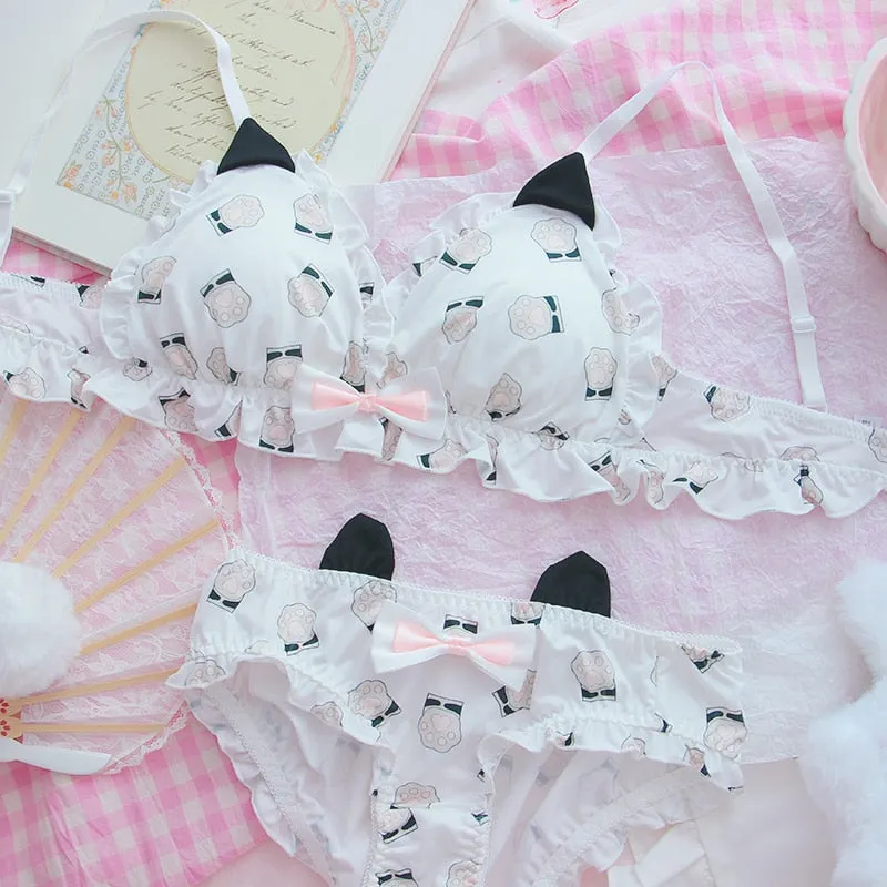 Cat Paw & Ears Underwear Set