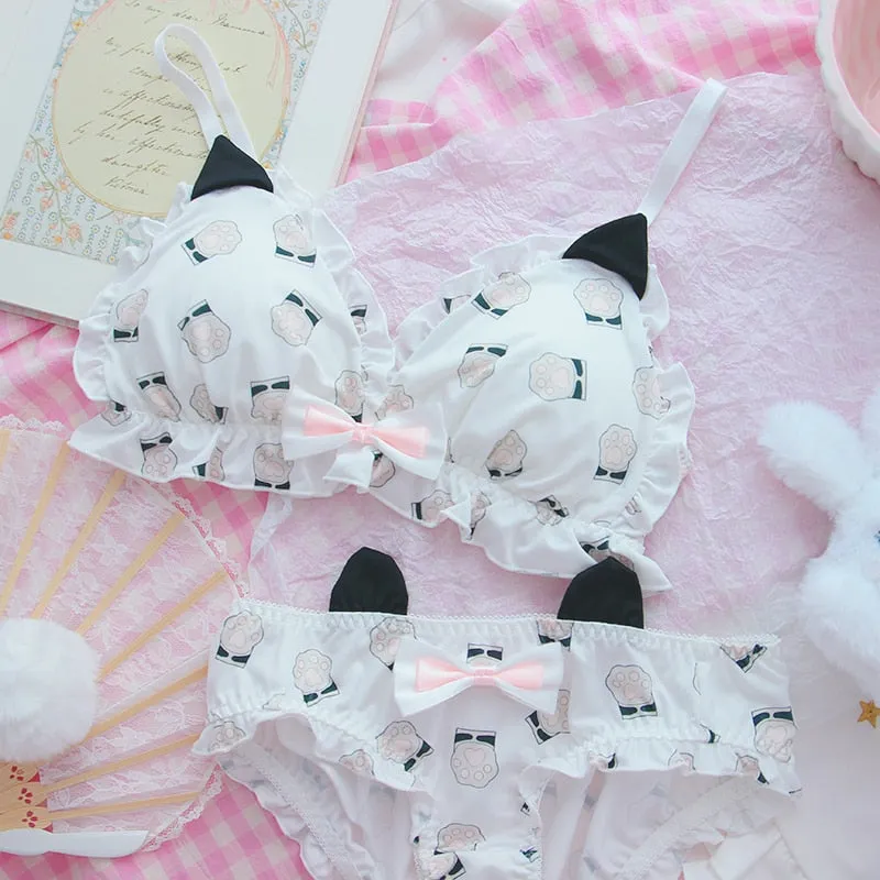 Cat Paw & Ears Underwear Set