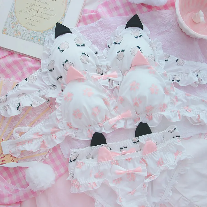 Cat Paw & Ears Underwear Set