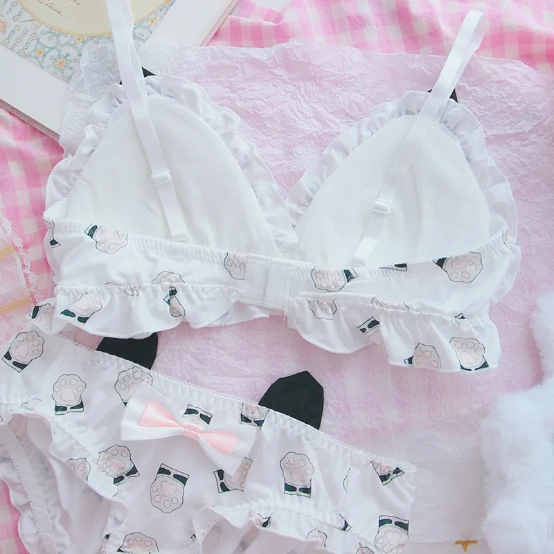 Cat Paw & Ears Underwear Set