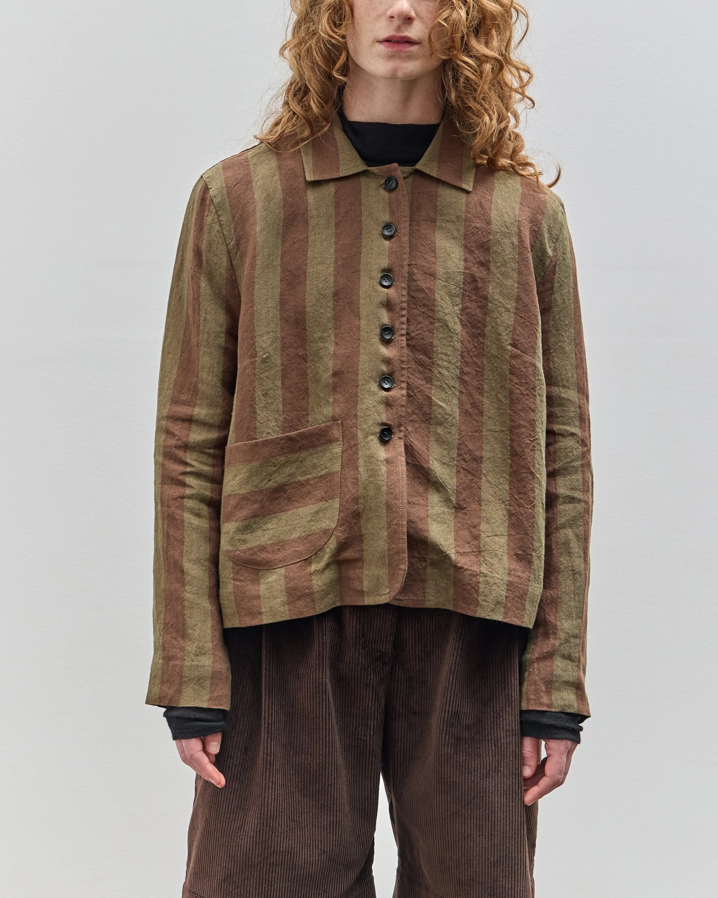 Cawley Striped Lillie Jacket, Forest/Chocolate