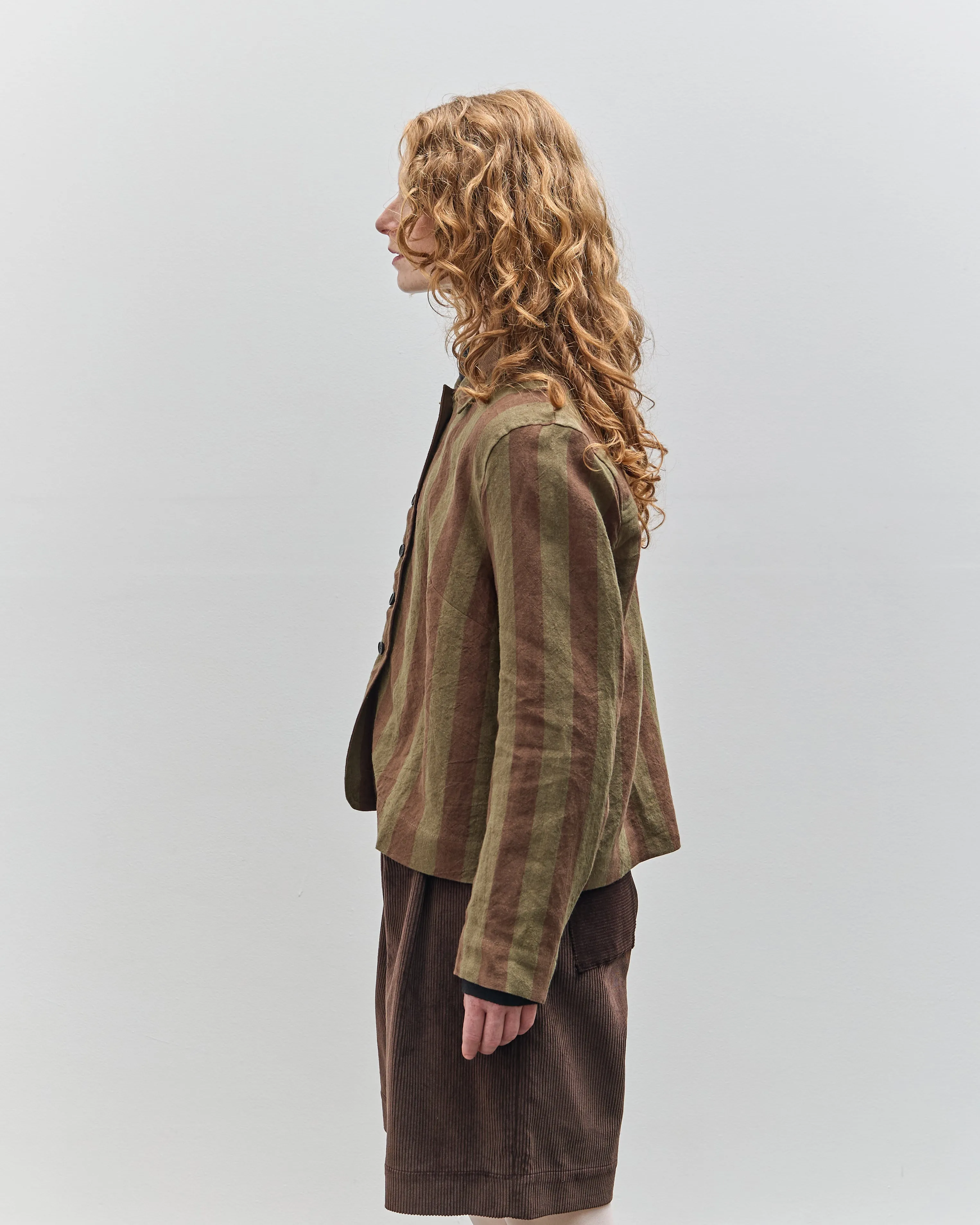 Cawley Striped Lillie Jacket, Forest/Chocolate