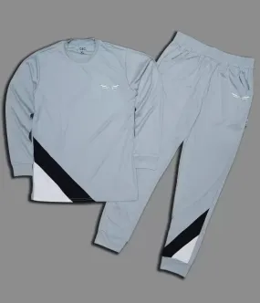 Colorblock Men Track Suit - Grey