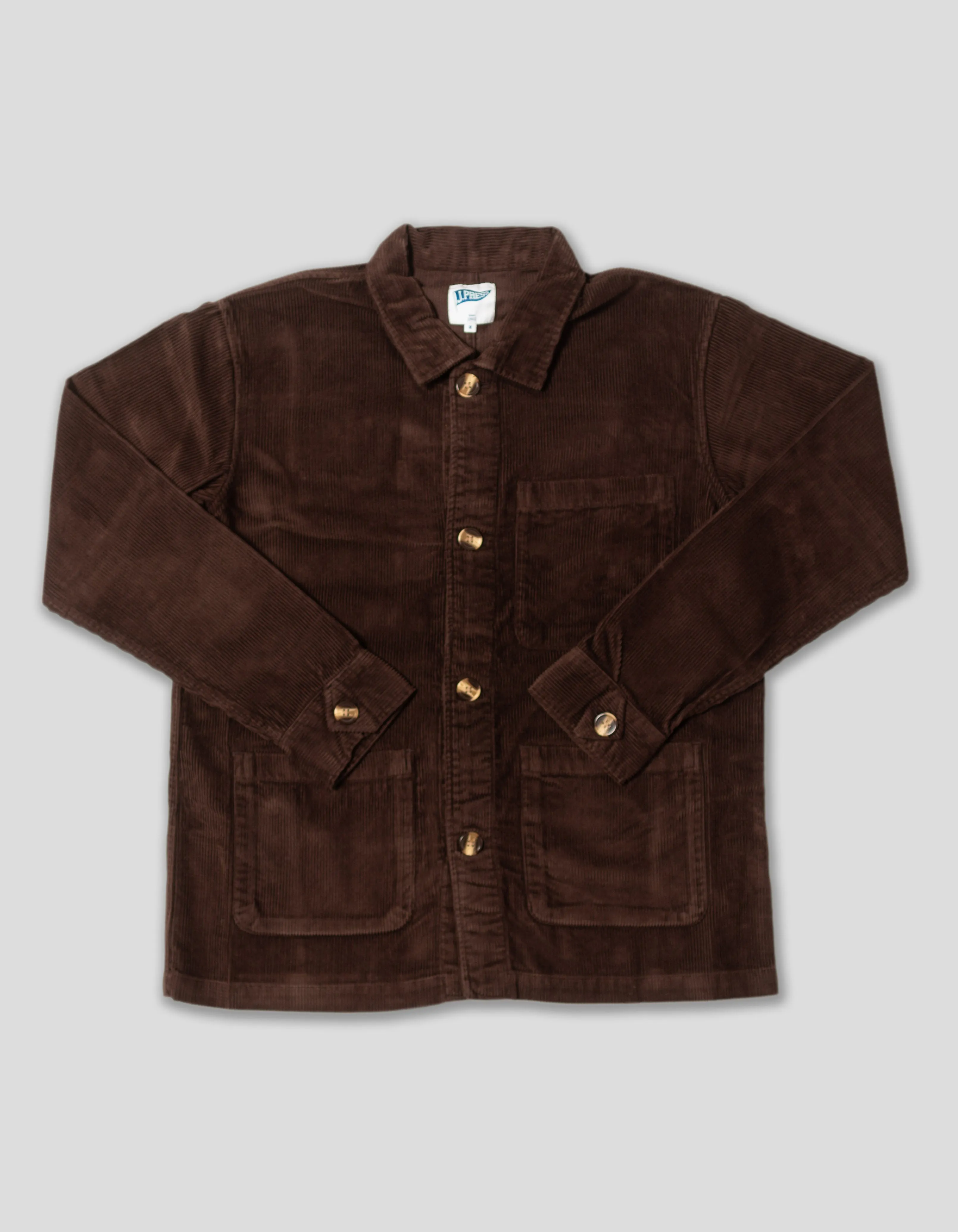 CORDUROY CHORE COAT - BROWN