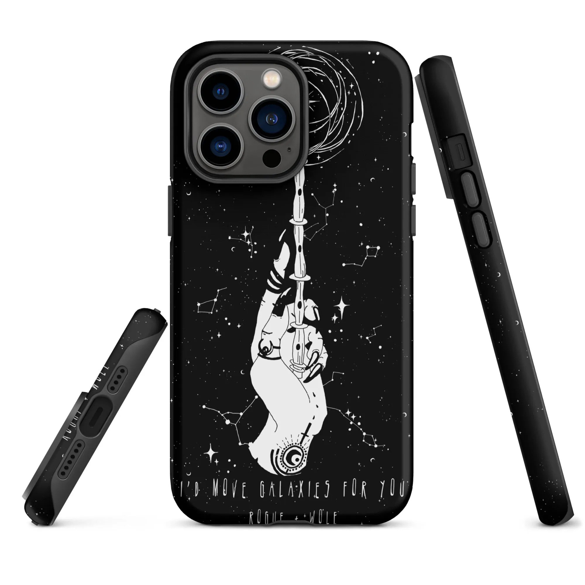 Cosmic Devotion Tough Phone Case for iPhone - Shockproof Anti-scratch Witchy Goth Cool Fun Christmas Gift