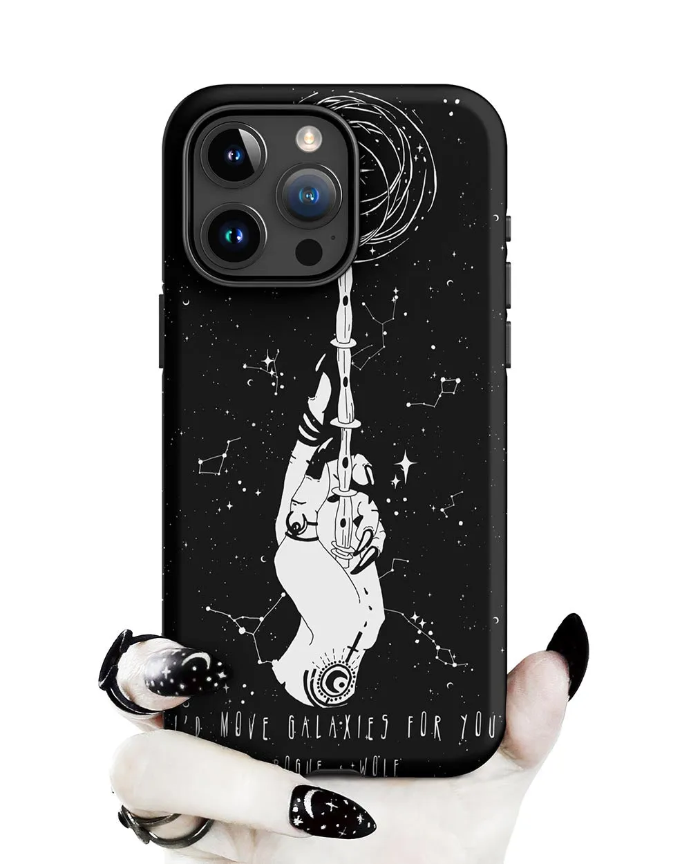 Cosmic Devotion Tough Phone Case for iPhone - Shockproof Anti-scratch Witchy Goth Cool Fun Christmas Gift