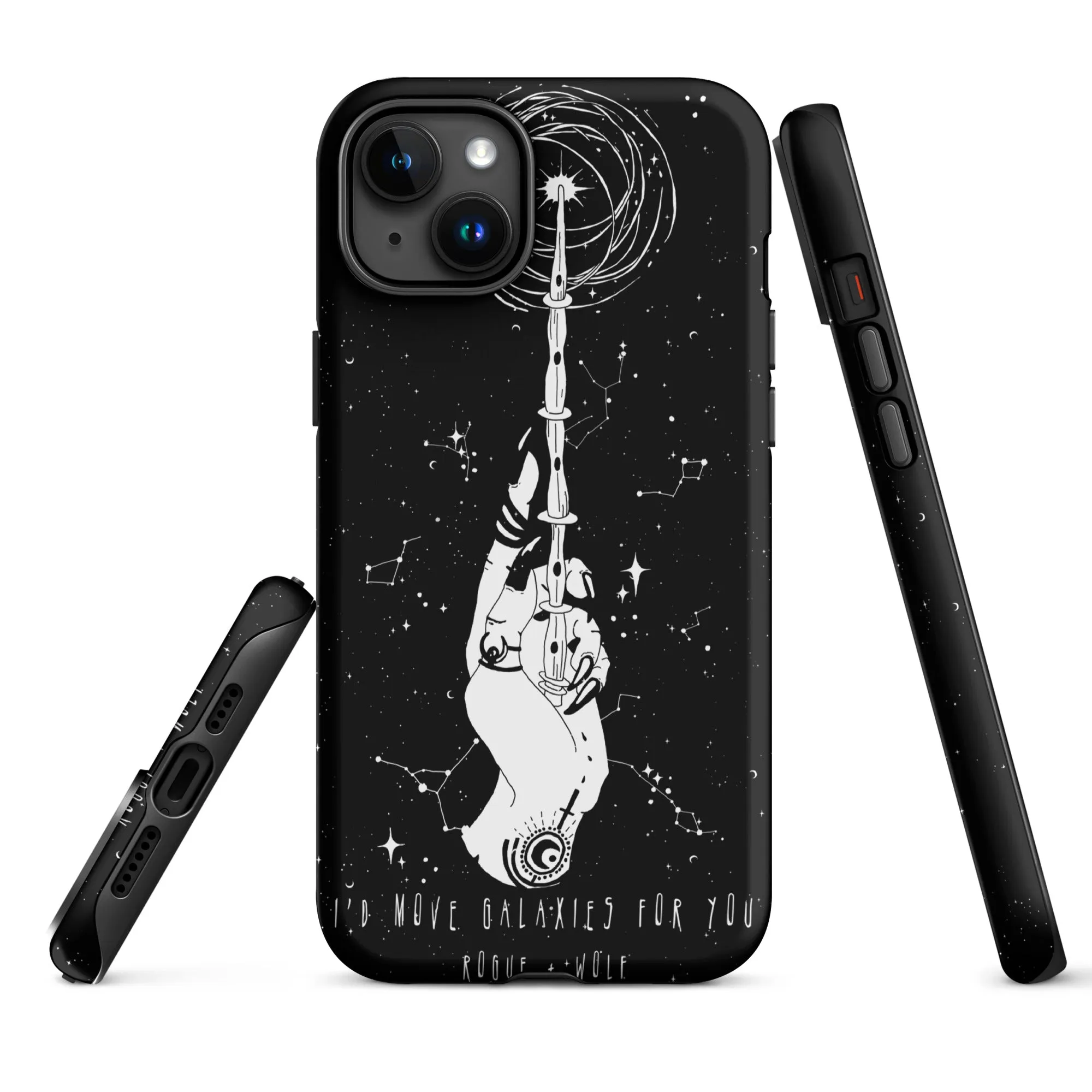 Cosmic Devotion Tough Phone Case for iPhone - Shockproof Anti-scratch Witchy Goth Cool Fun Christmas Gift