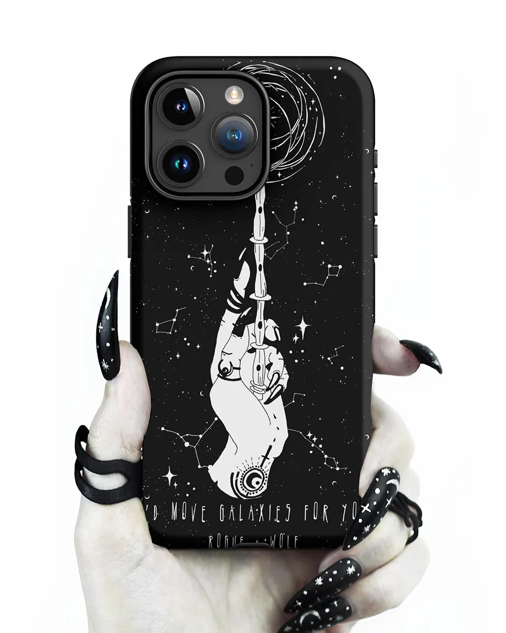 Cosmic Devotion Tough Phone Case for iPhone - Shockproof Anti-scratch Witchy Goth Cool Fun Christmas Gift