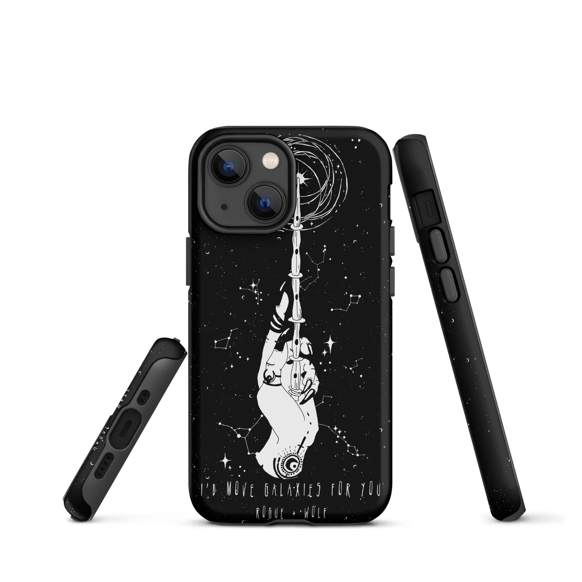 Cosmic Devotion Tough Phone Case for iPhone - Shockproof Anti-scratch Witchy Goth Cool Fun Christmas Gift