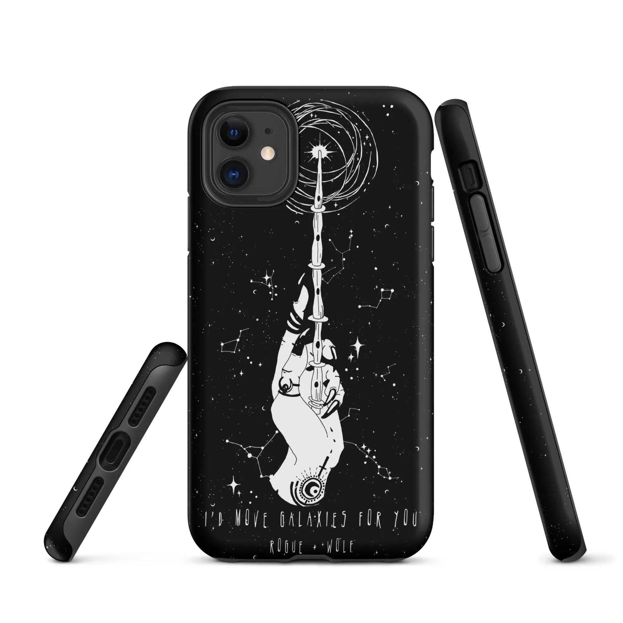 Cosmic Devotion Tough Phone Case for iPhone - Shockproof Anti-scratch Witchy Goth Cool Fun Christmas Gift