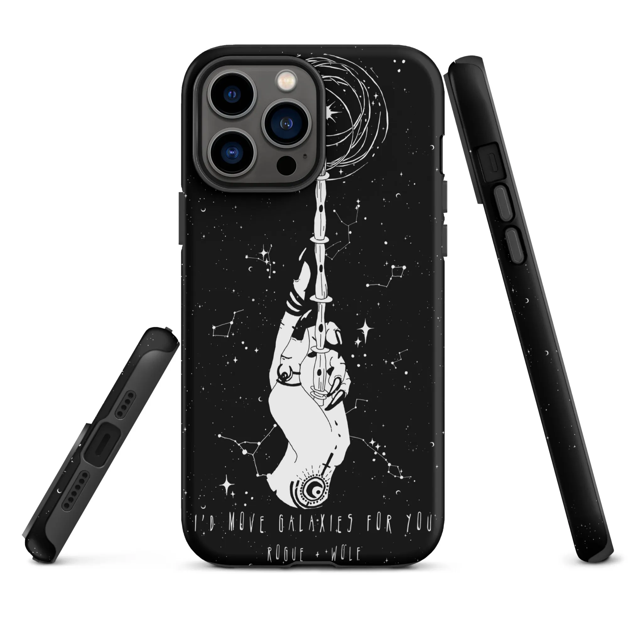 Cosmic Devotion Tough Phone Case for iPhone - Shockproof Anti-scratch Witchy Goth Cool Fun Christmas Gift