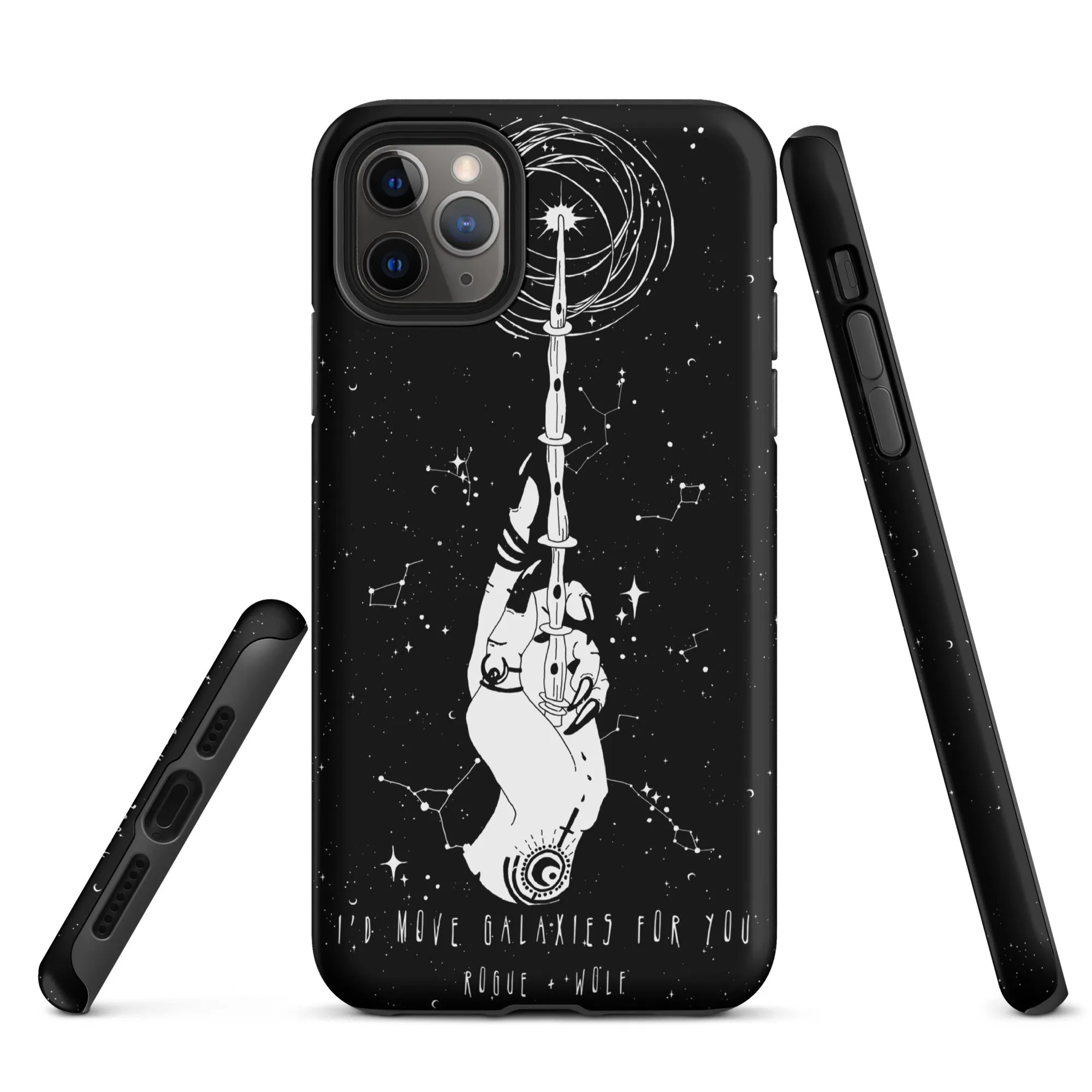 Cosmic Devotion Tough Phone Case for iPhone - Shockproof Anti-scratch Witchy Goth Cool Fun Christmas Gift