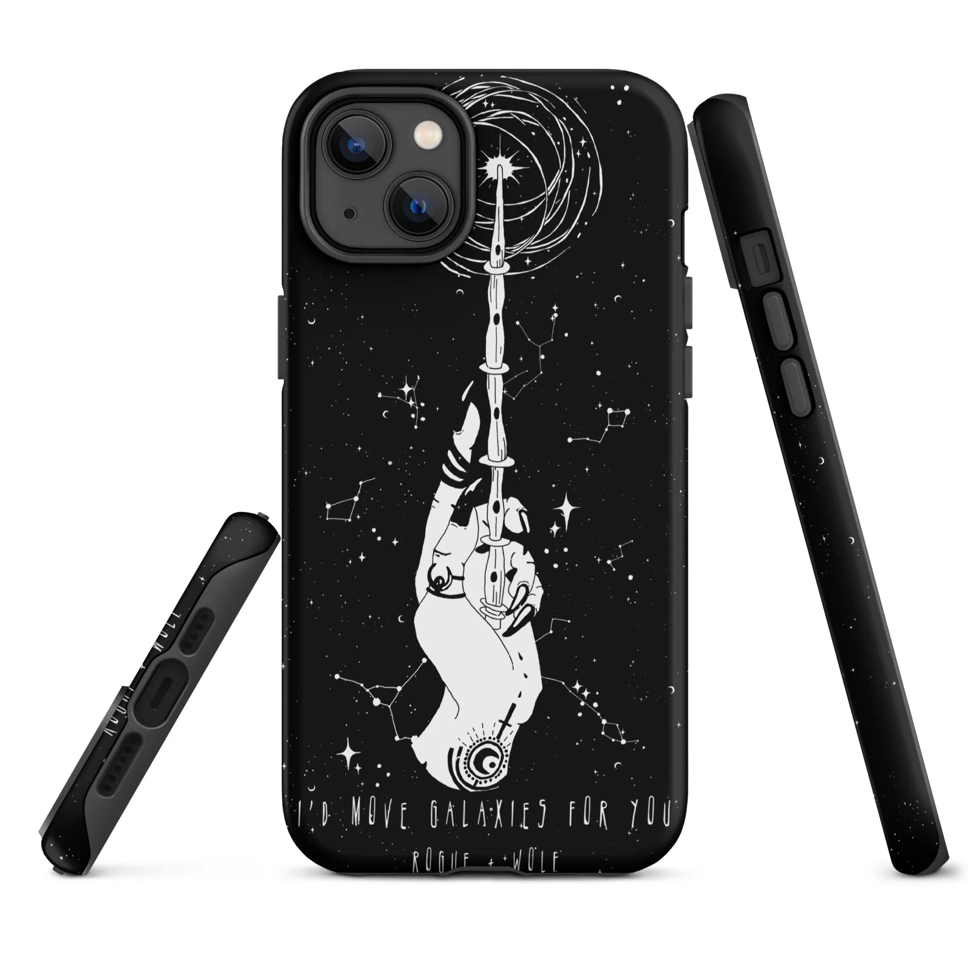 Cosmic Devotion Tough Phone Case for iPhone - Shockproof Anti-scratch Witchy Goth Cool Fun Christmas Gift