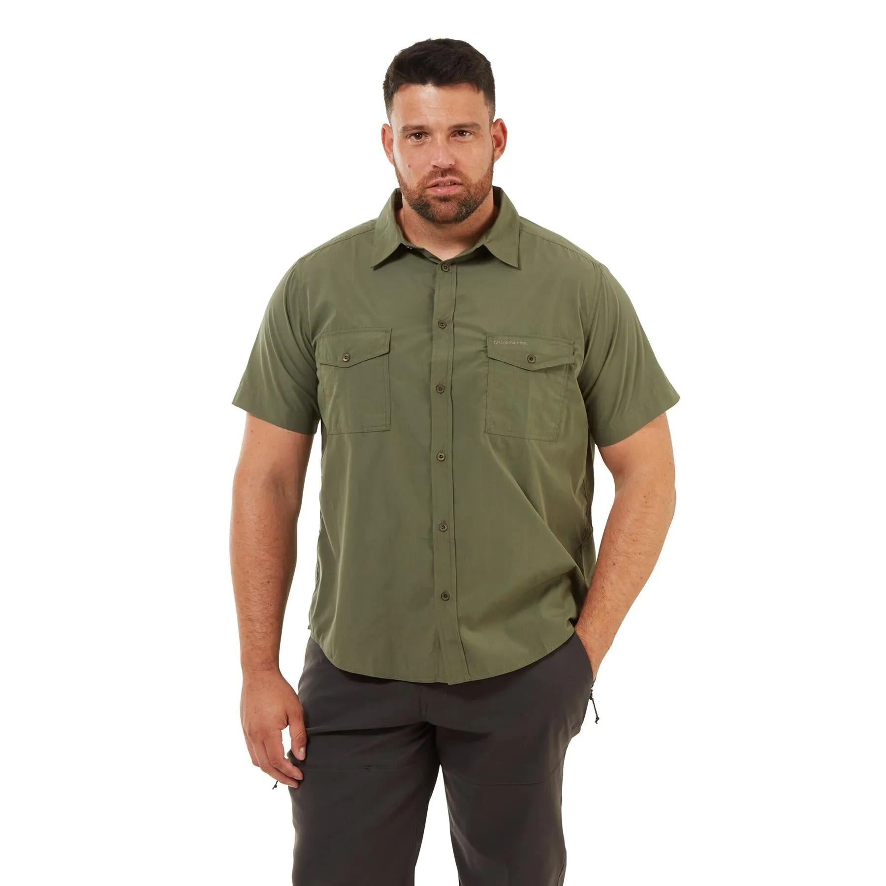 Craghoppers Mens Kiwi Short Sleeved Shirt Nosi Defense