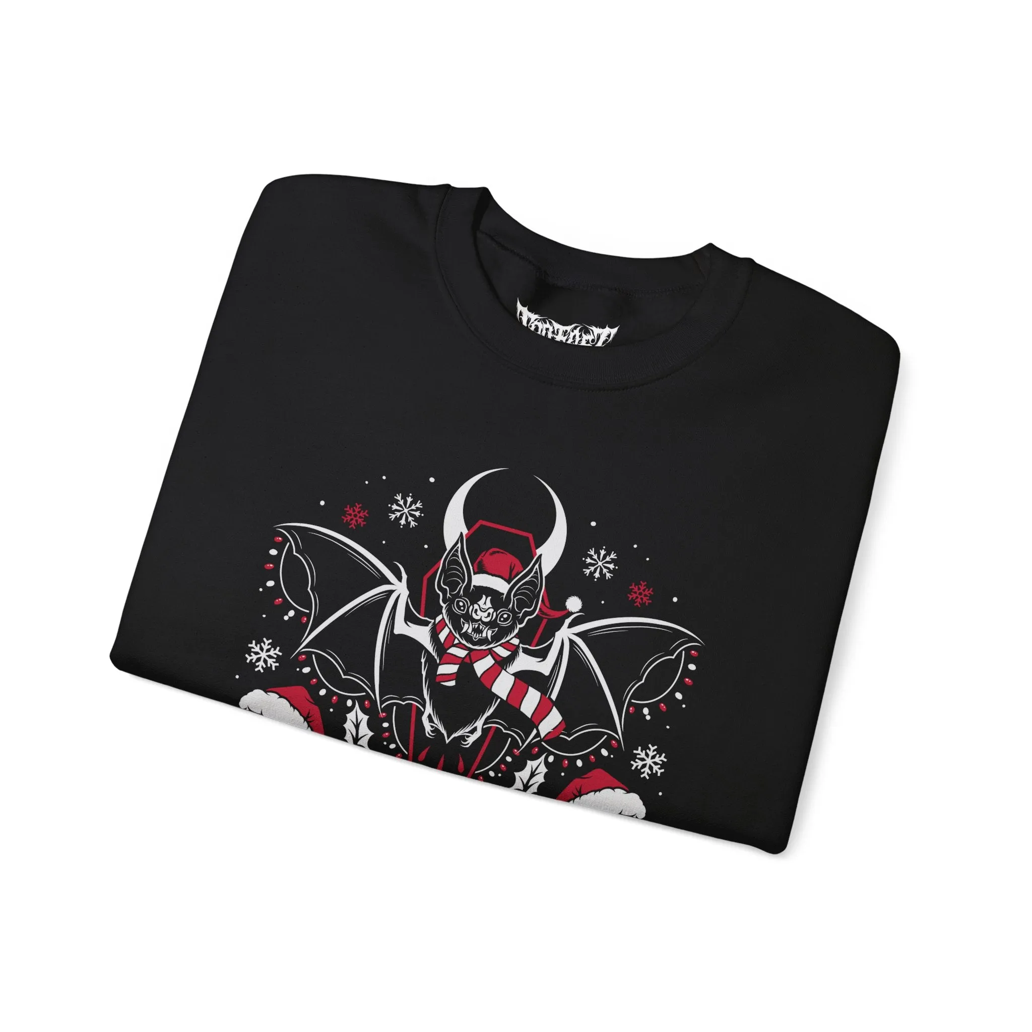 Creepy Bat Christmas Crewneck Sweatshirt