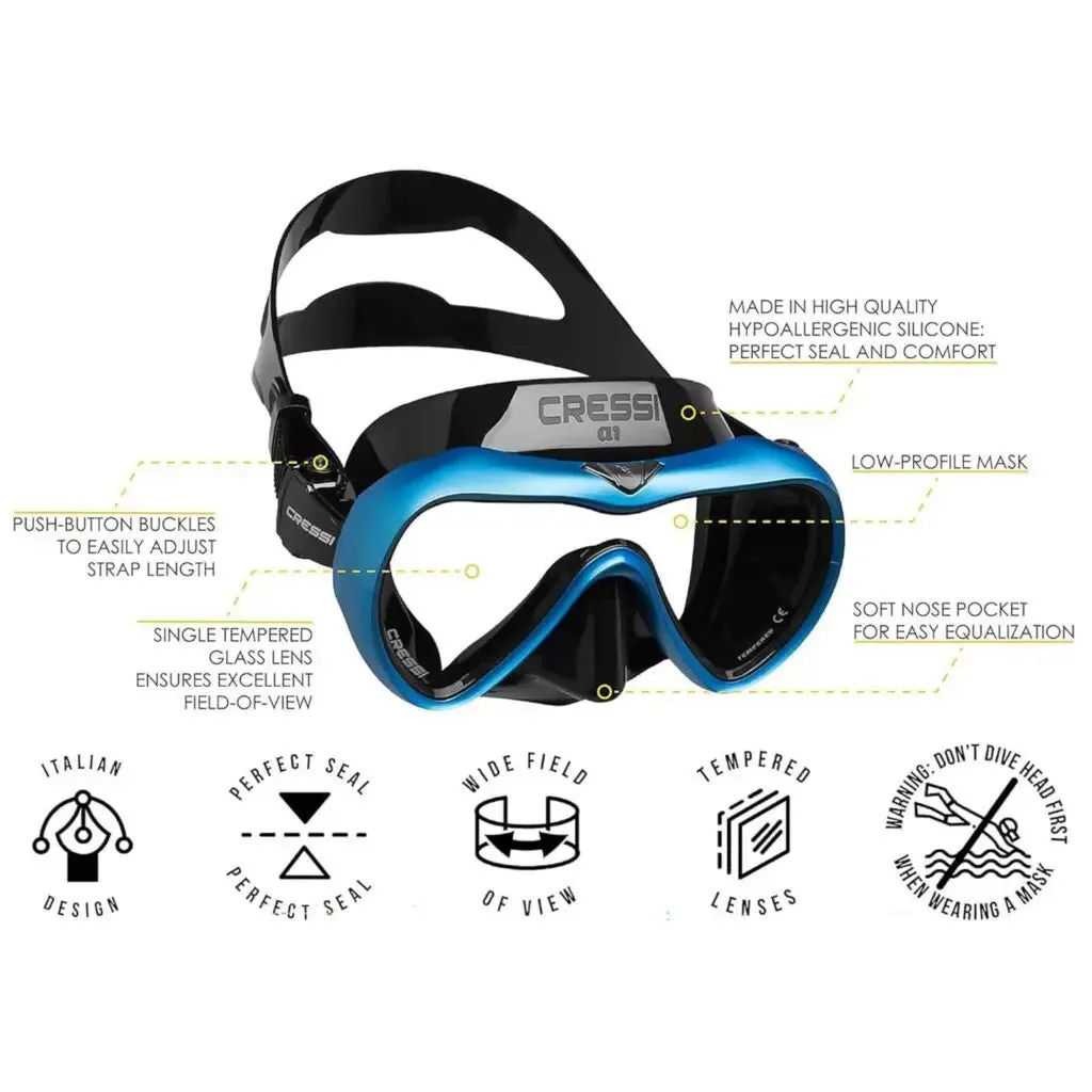 Cressi A1 Anti-Fog Dive Mask