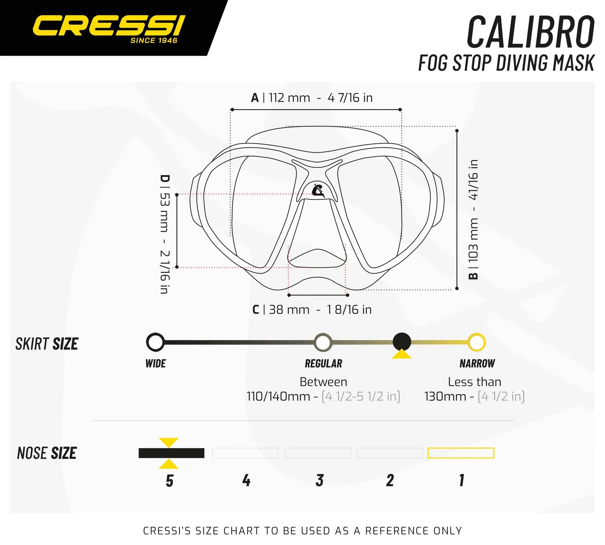 Cressi Calibro Freediving Mask