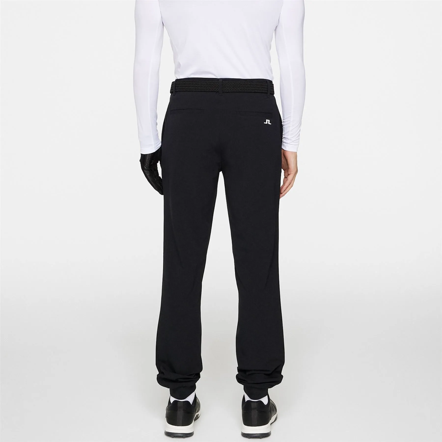 Cuff Double Weave Stretch Jogger Pants Black - AW24