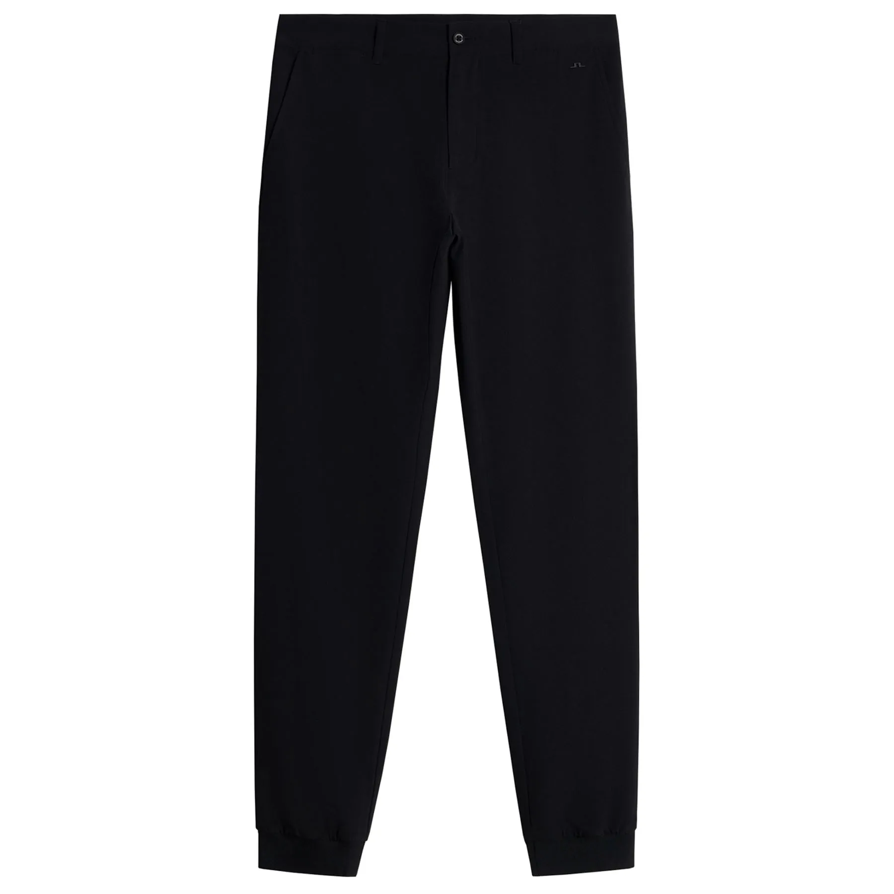 Cuff Double Weave Stretch Jogger Pants Black - AW24