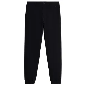 Cuff Double Weave Stretch Jogger Pants Black - AW24