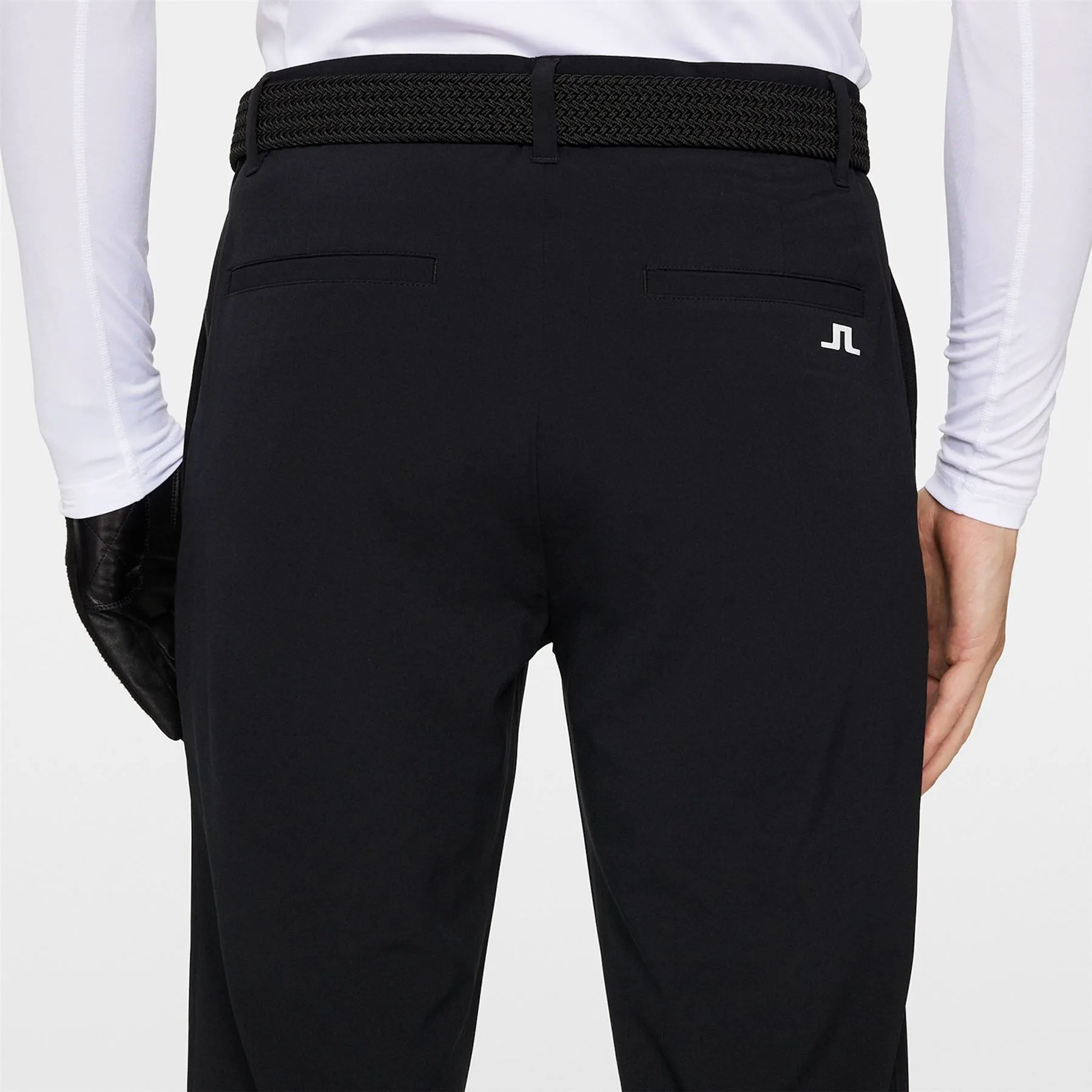 Cuff Double Weave Stretch Jogger Pants Black - AW24