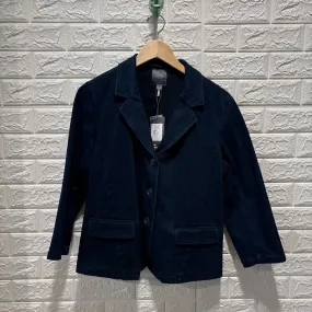 Denim Cropped Blazer Jacket NWt