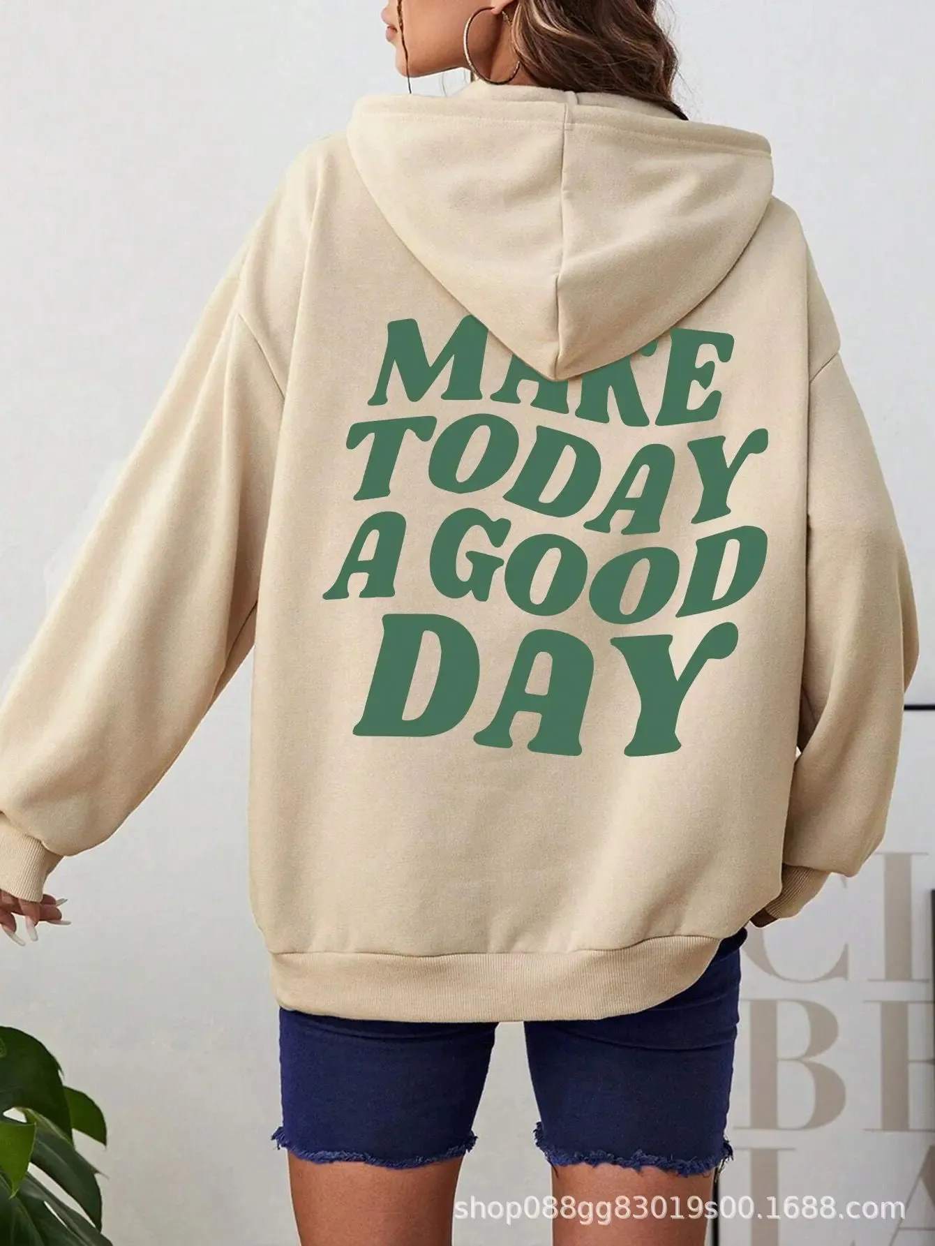 Double-Sided Printed Hooded Sweater