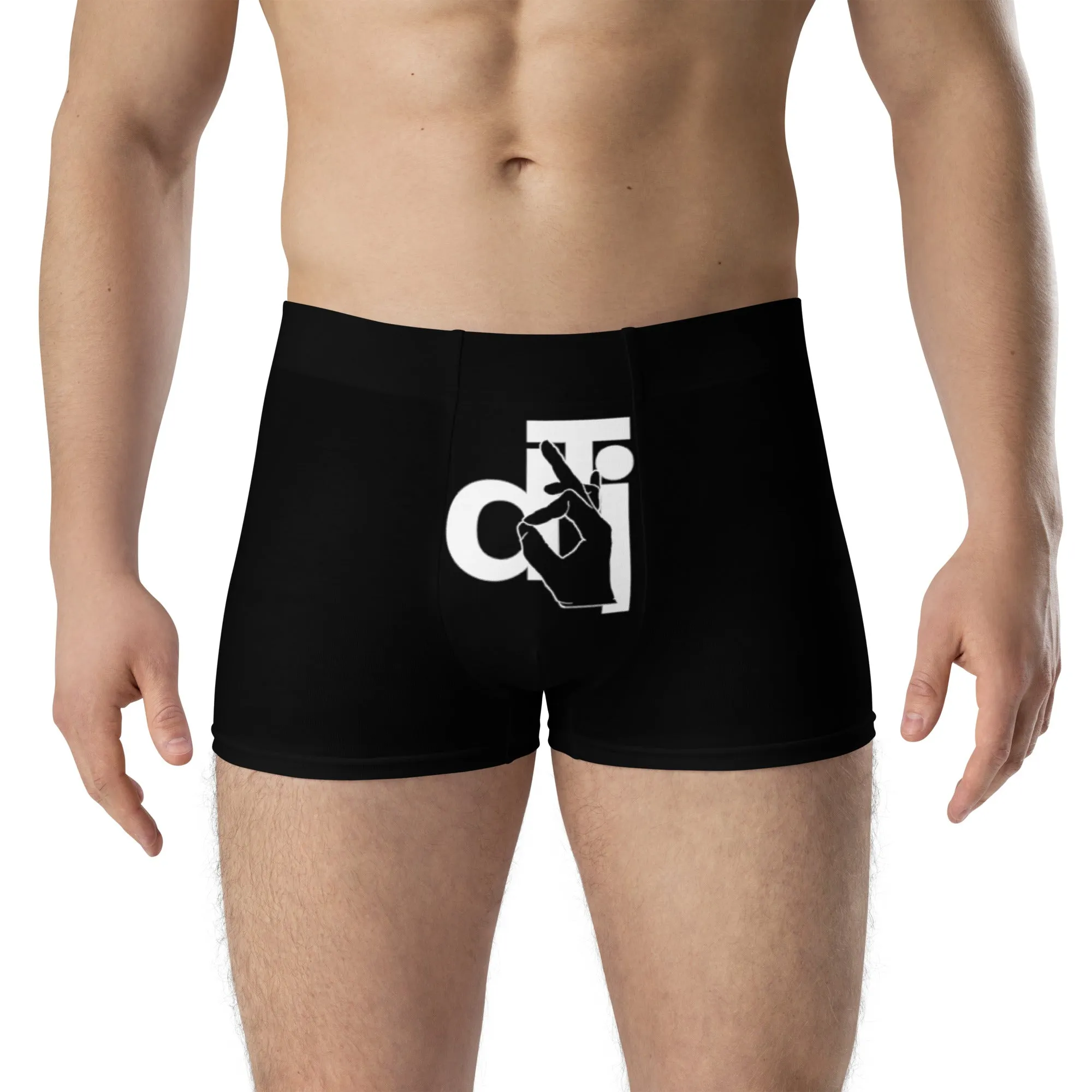 dti hand logo Black and White Boxer Briefs