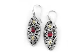 Elea Earrings- Garnet