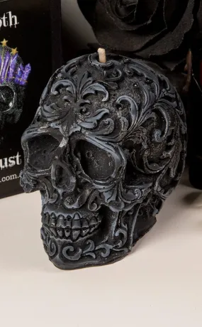 Engraved Skull Candle | Star Dust