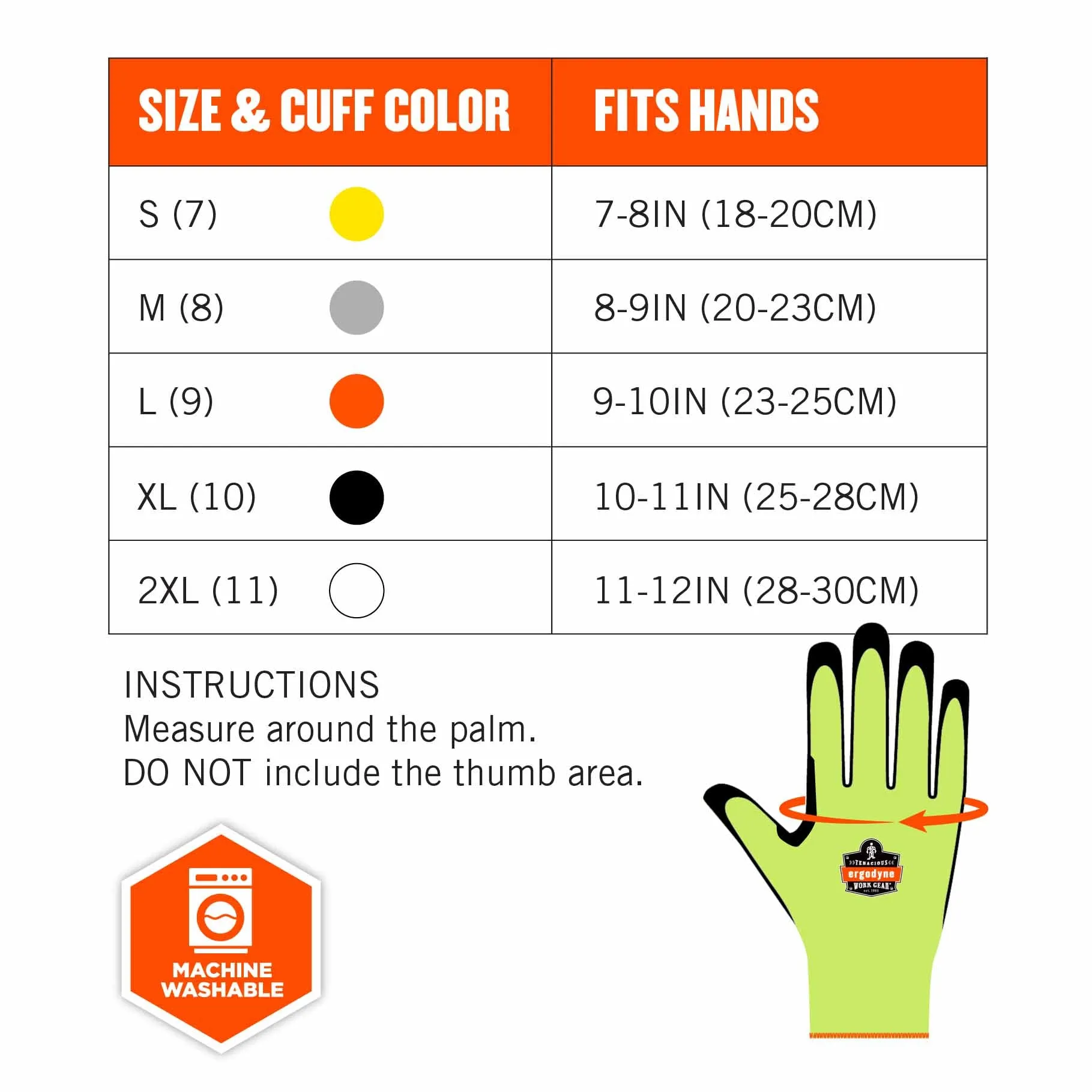 Ergodyne 17825 7041-CASE XL Lime ANSI A4 Nitrile-Coated CR Gloves 144-Pair