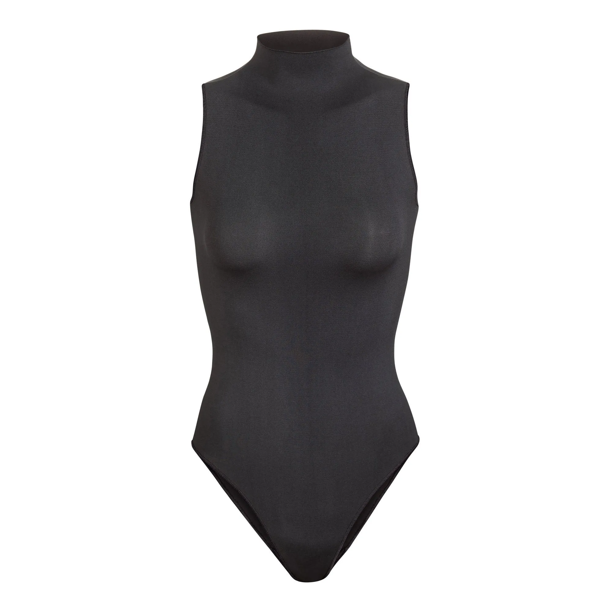 ESSENTIAL MOCK NECK SLEEVELESS BODYSUIT | ONYX