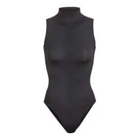 ESSENTIAL MOCK NECK SLEEVELESS BODYSUIT | ONYX