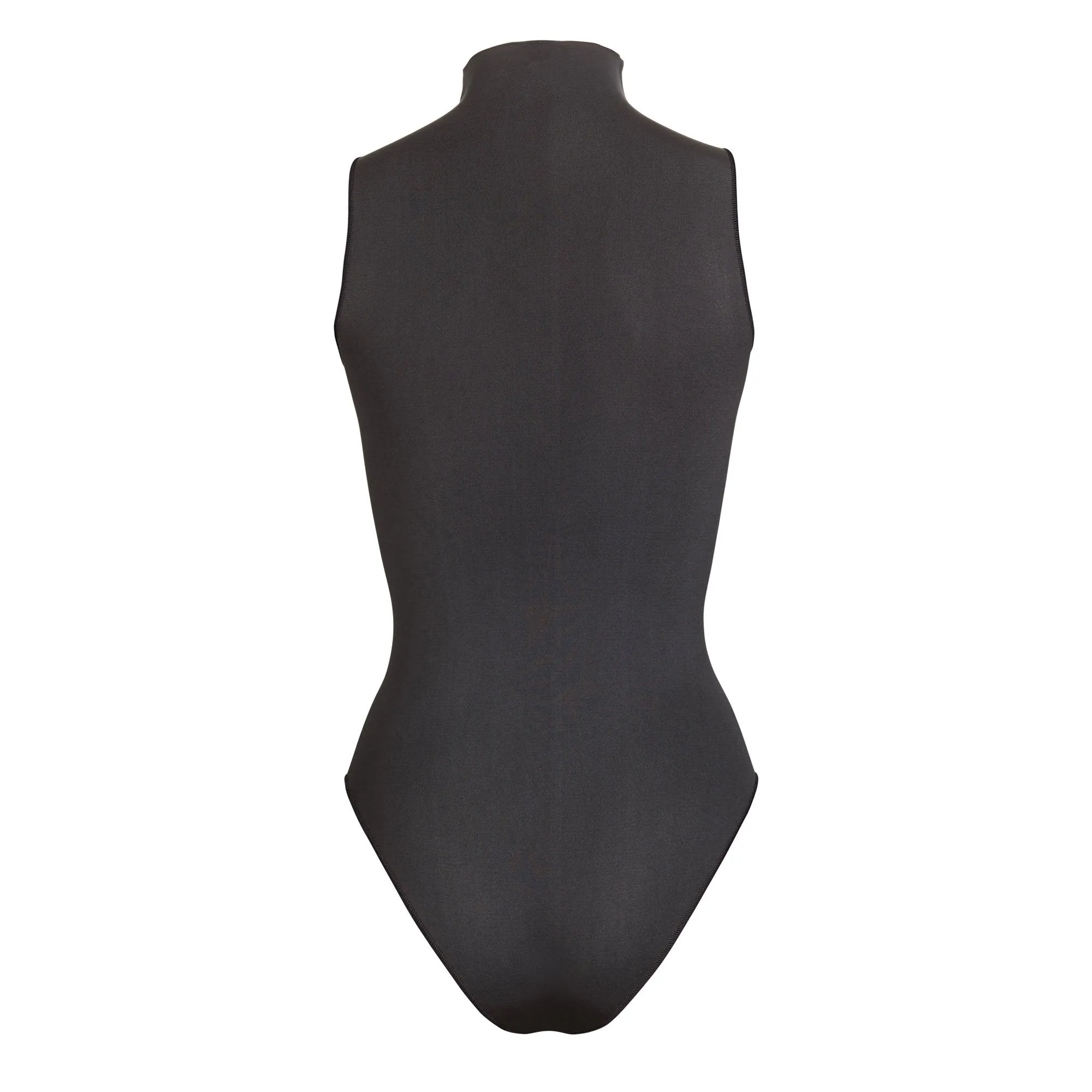 ESSENTIAL MOCK NECK SLEEVELESS BODYSUIT | ONYX