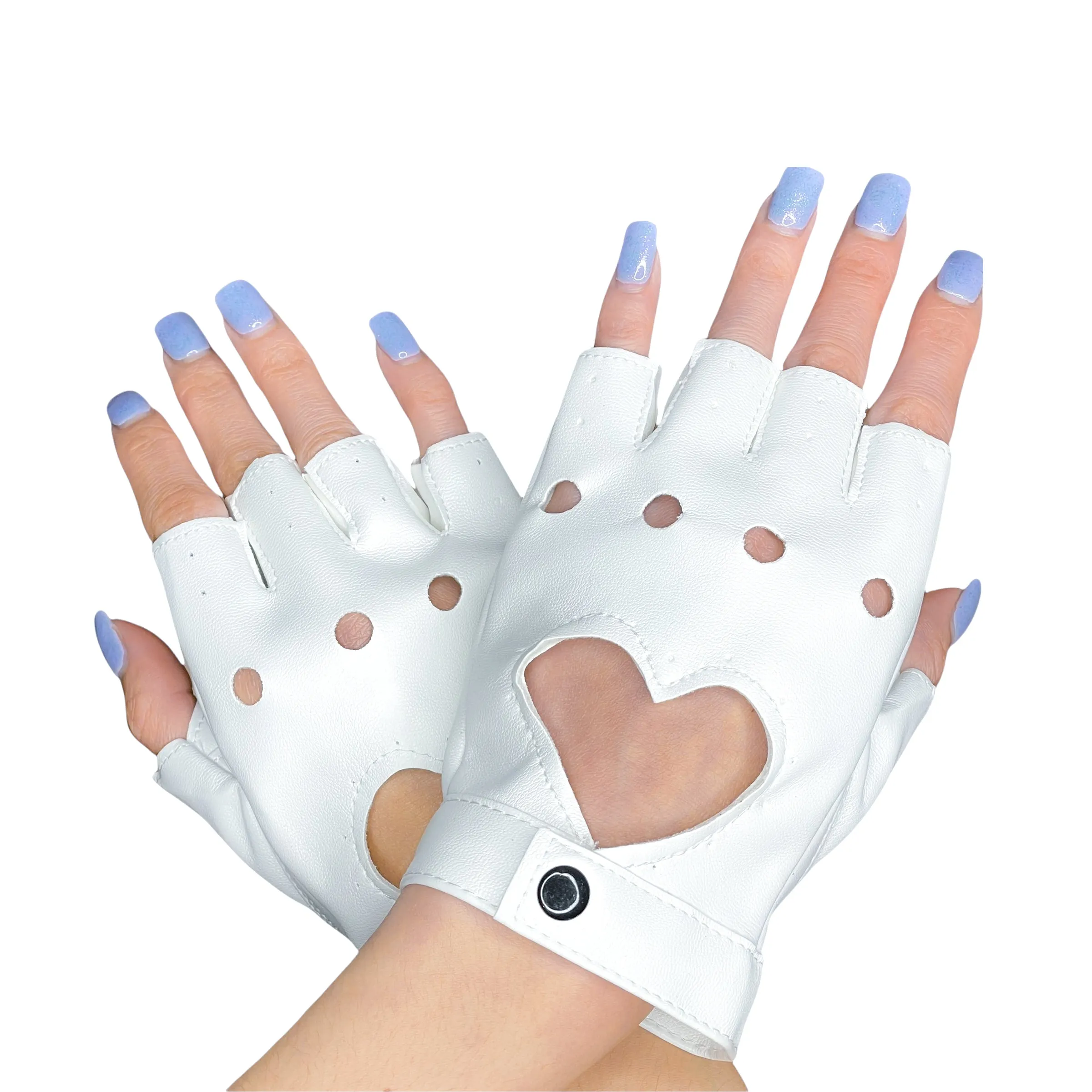 Fingerless Heart Gloves