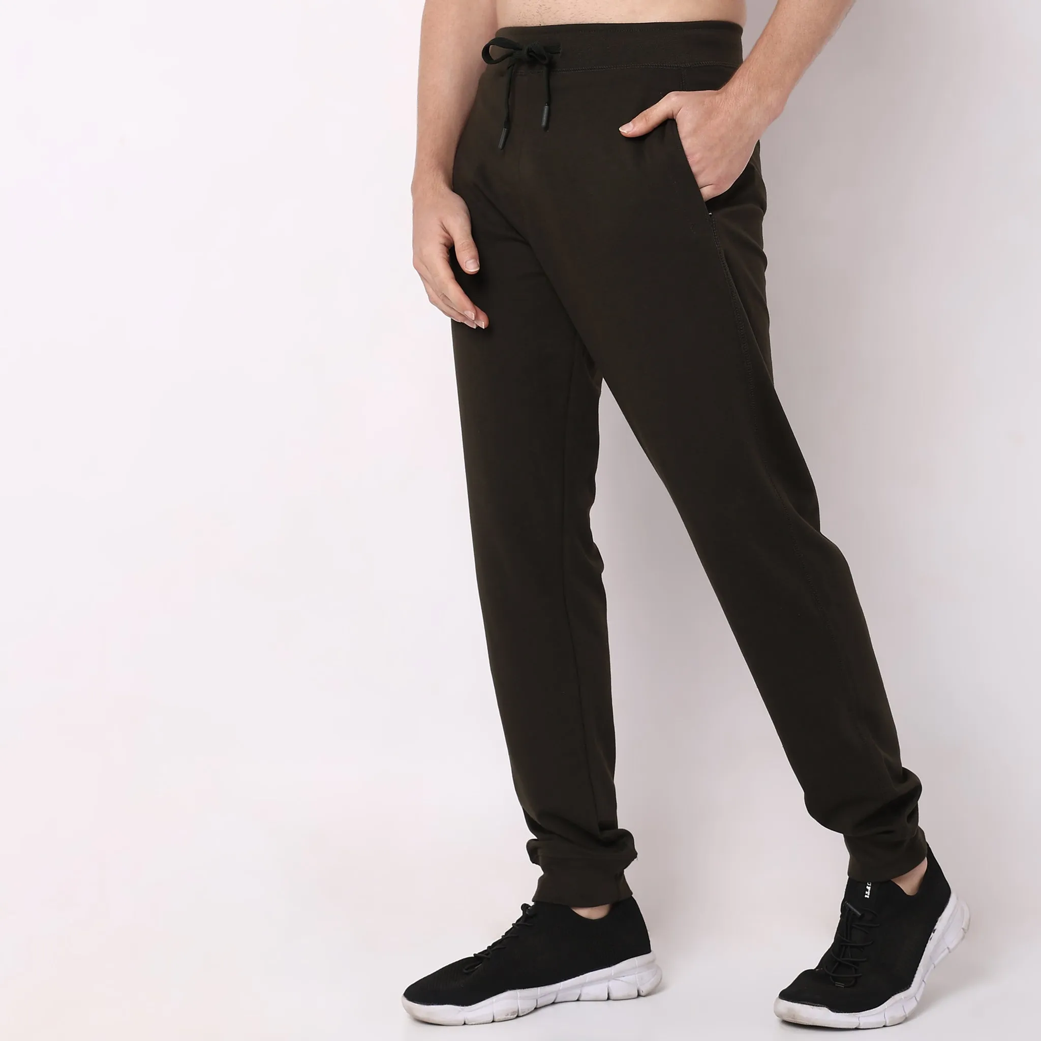 Flex Pants with Secure Mobile Pocket - Mid Rise Joggers