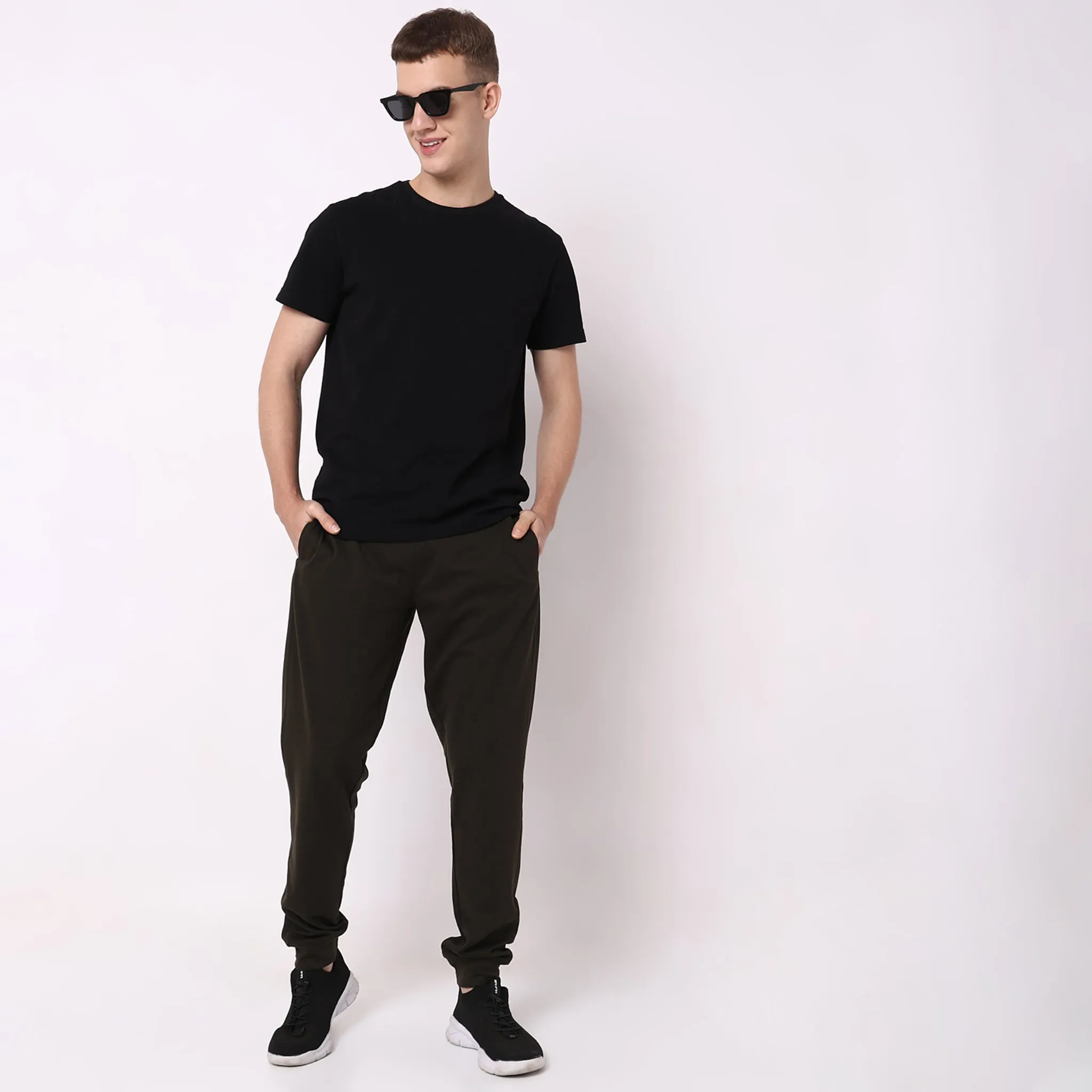 Flex Pants with Secure Mobile Pocket - Mid Rise Joggers