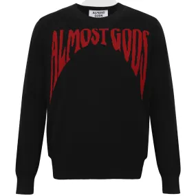 GOTHIC LOGO KNITTED SWEATER (BLACK)