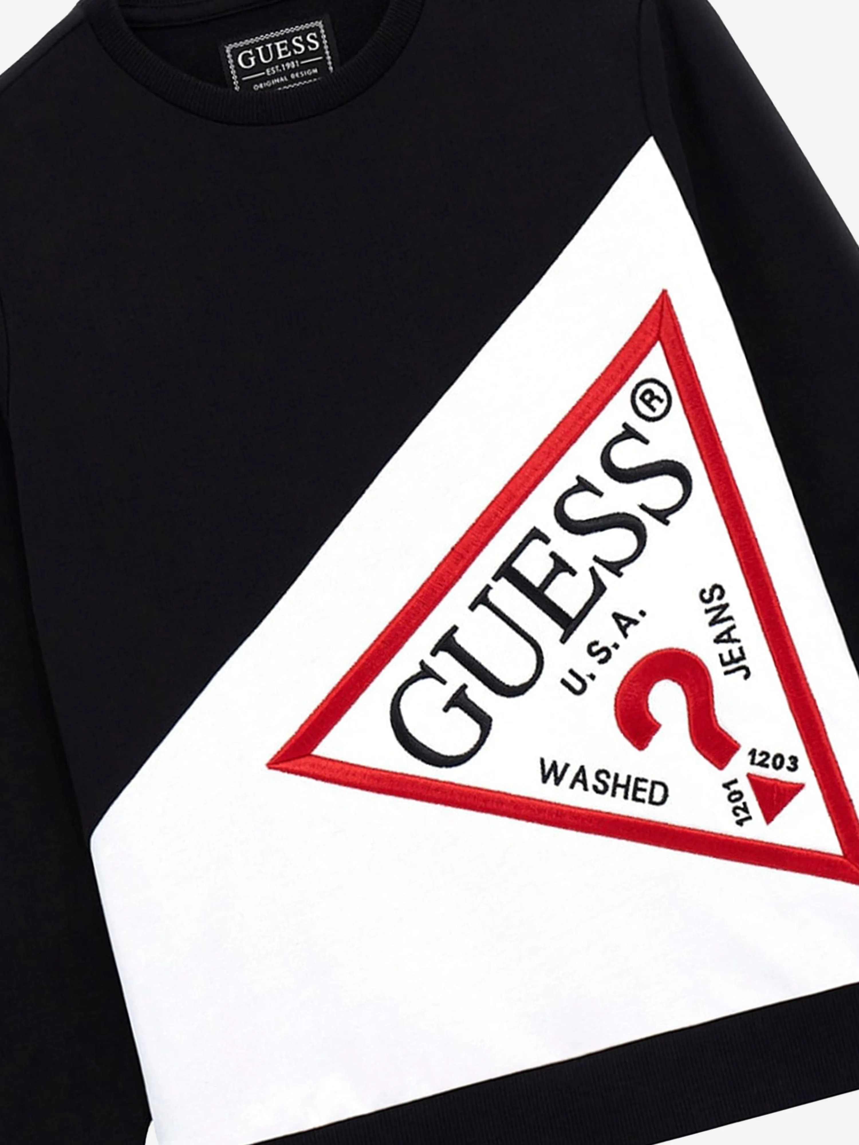 Guess Boys Logo Sweatshirt in Black