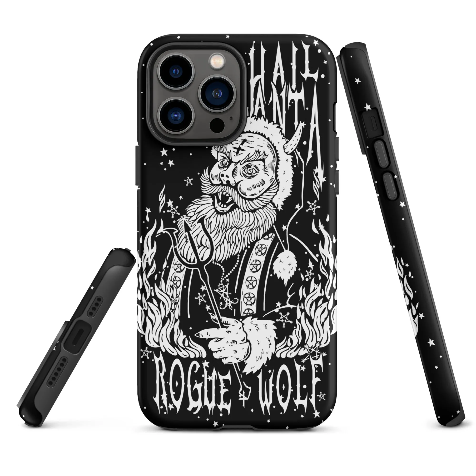 Hail Santa Tough Phone Case for iPhone - Xmas Witchy Shockproof Anti-scratch Goth Cover Gothic Christmas Gifts