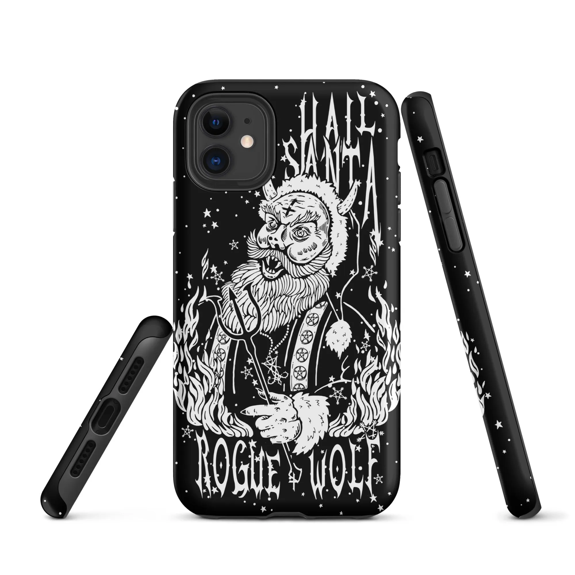 Hail Santa Tough Phone Case for iPhone - Xmas Witchy Shockproof Anti-scratch Goth Cover Gothic Christmas Gifts