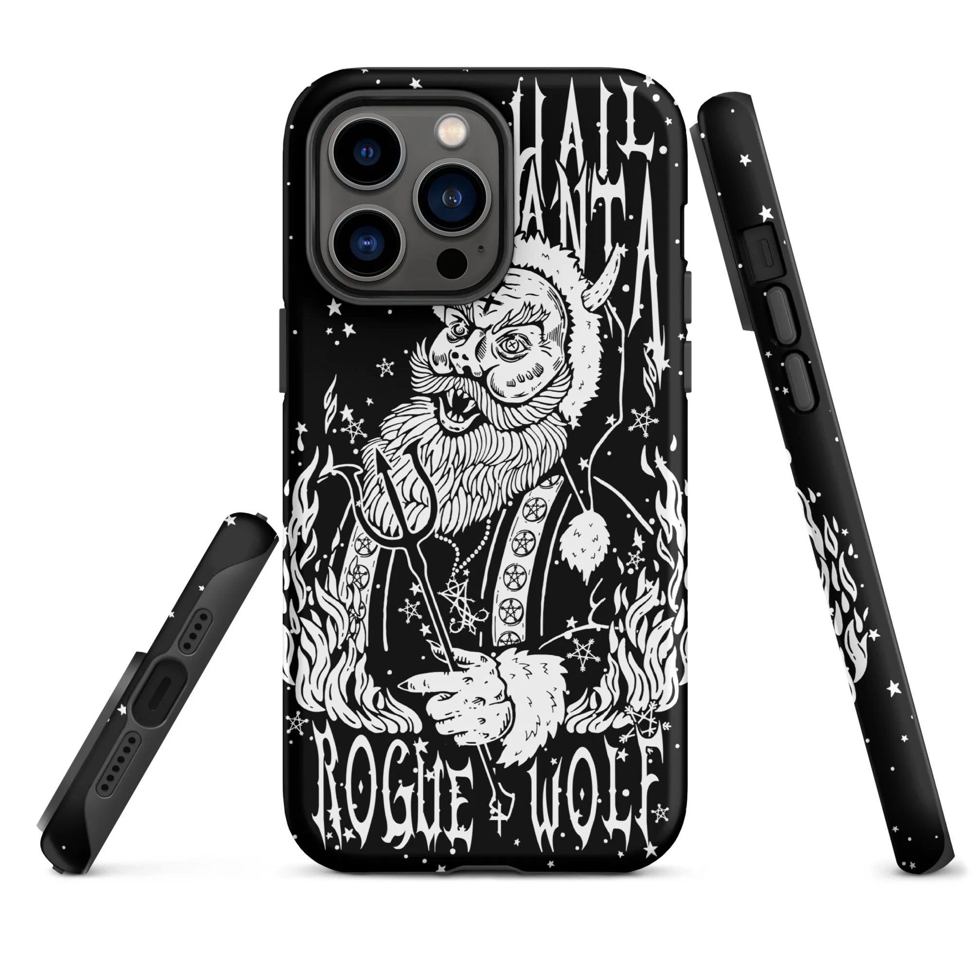 Hail Santa Tough Phone Case for iPhone - Xmas Witchy Shockproof Anti-scratch Goth Cover Gothic Christmas Gifts